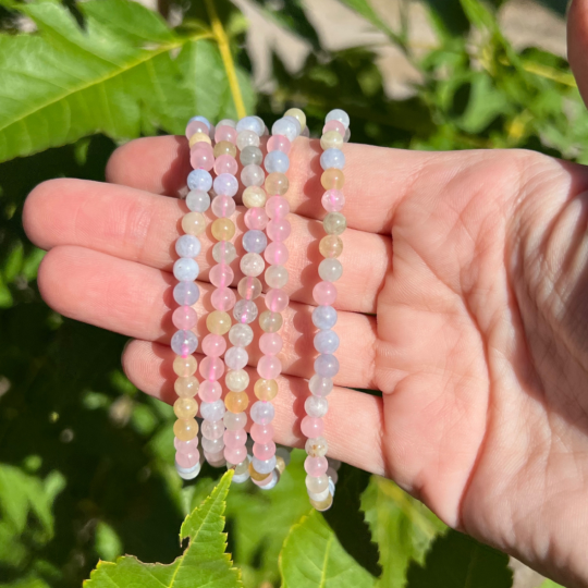 Bracelet Béryls 4mm | Pierres Naturelles | La Mine de l'Hérault