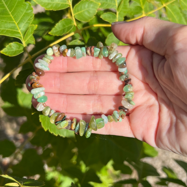 Bracelet baroque en chrysoprase