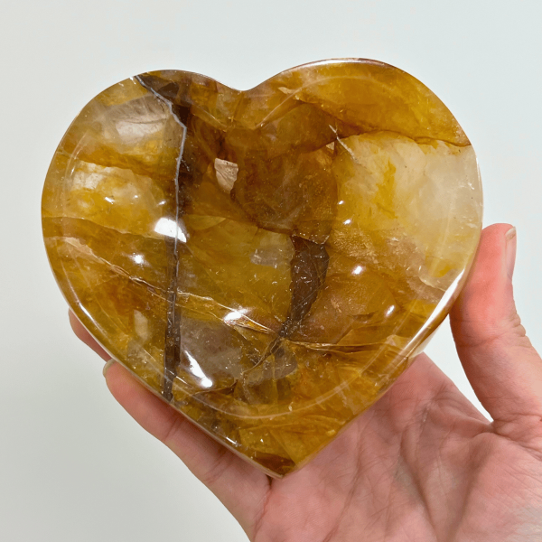 Coupelle quartz hématoïde jaune