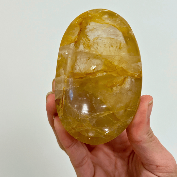 Coupelle quartz hématoïde jaune