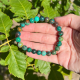 Bracelet 8mm en chrysocolle