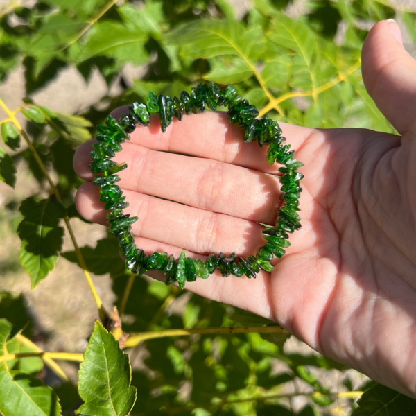 Bracelet baroque en diopside