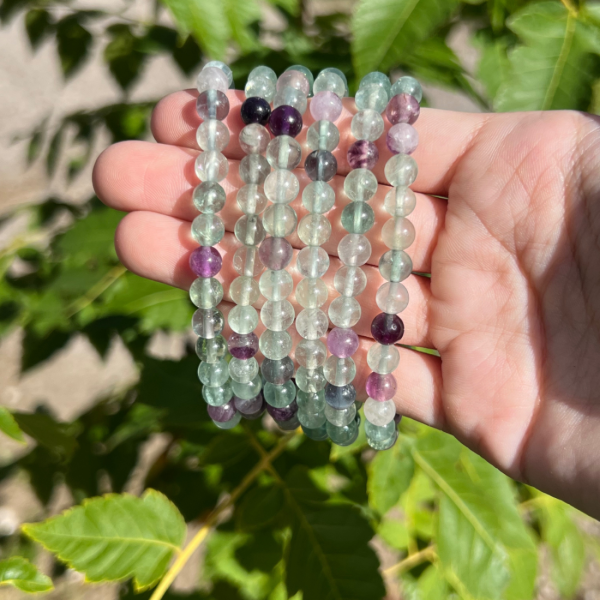 Bracelet fluorite 6mm