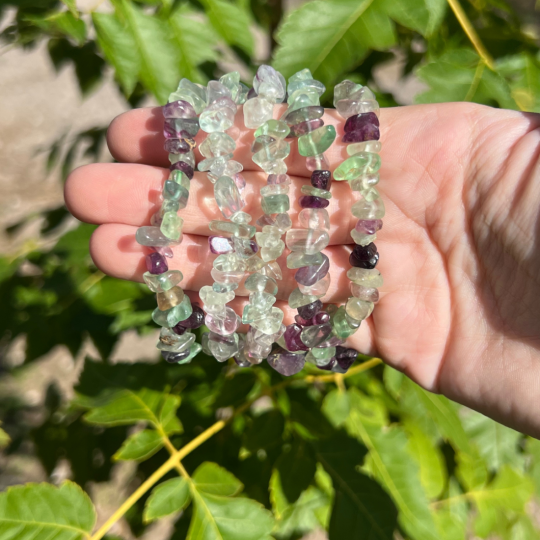 Bracelet fluorite baroque