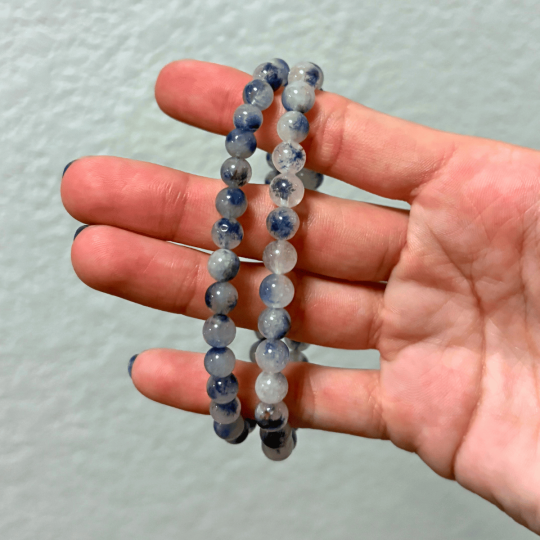 bracelet quartz dumortierite