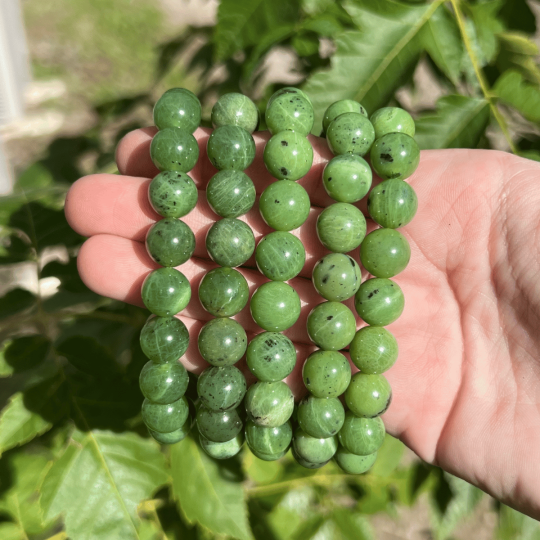 Bracelet jade néphrite 10mm