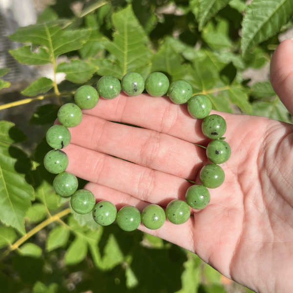 Bracelet jade néphrite 10mm