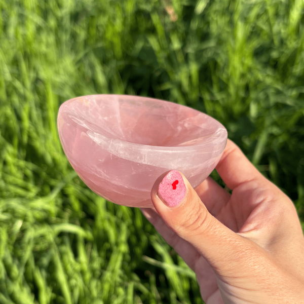 Coupelle quartz rose de Madagascar