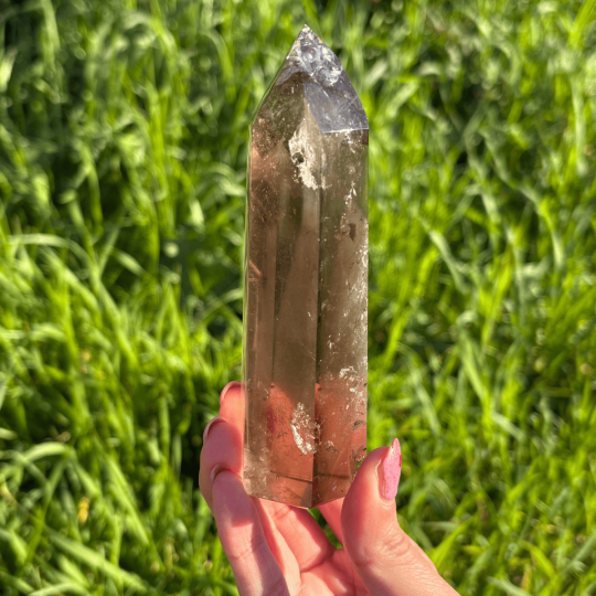 Pointe en quartz fume du Brésil