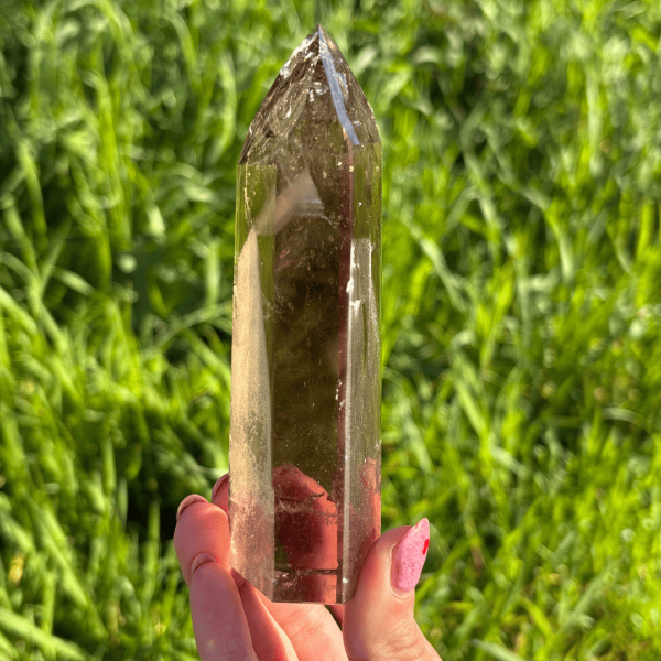 Pointe en quartz fume du Brésil
