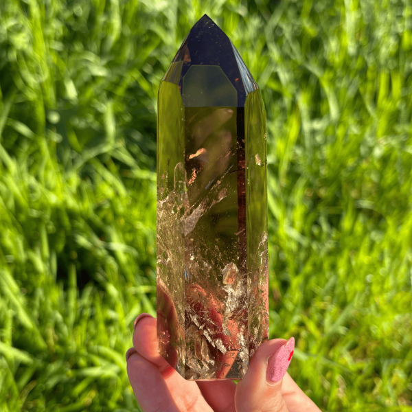 Pointe en quartz fume du Brésil