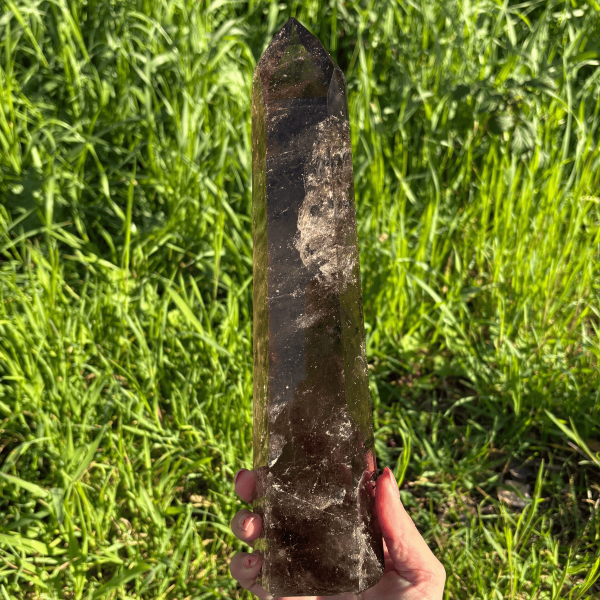 Pointe en quartz fume du Brésil