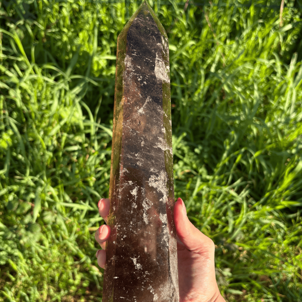 Pointe en quartz fume du Brésil