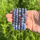 Bracelet 8mm en sodalite dépolie