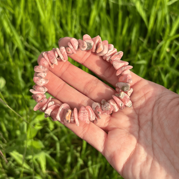 Bracelet baroque en rhodochrosite