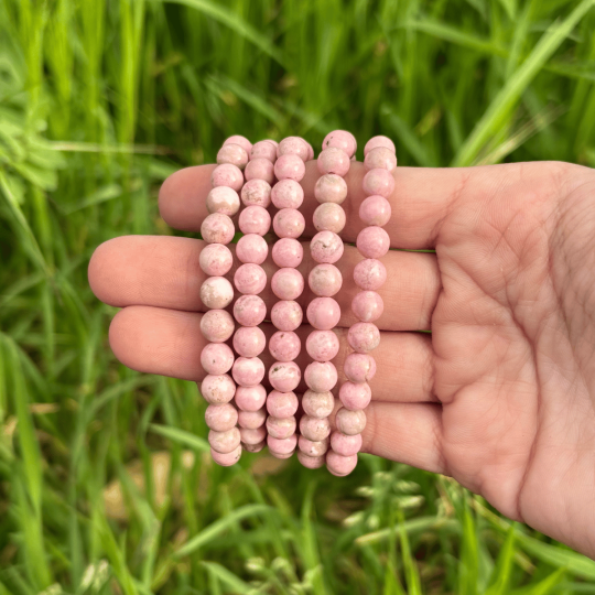 Bracelet 6mm en rhodonite