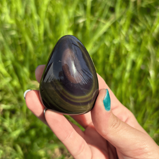 Forme libre obsidienne oeil céleste