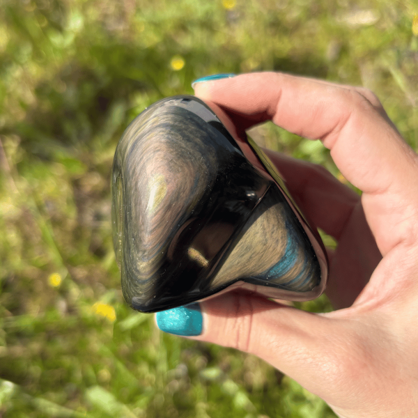 Forme libre obsidienne oeil céleste