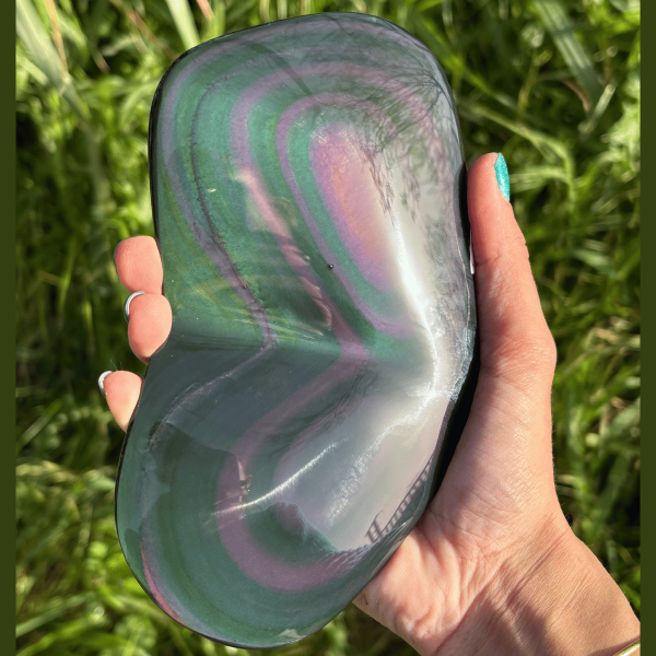 Forme libre obsidienne oeil céleste