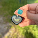 Pendentif coeur obsidienne oeil céleste