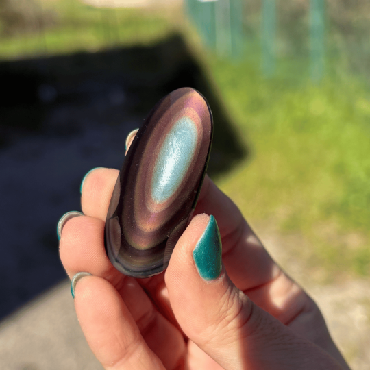 Forme libre obsidienne oeil céleste