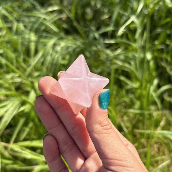 Merkaba en quartz rose