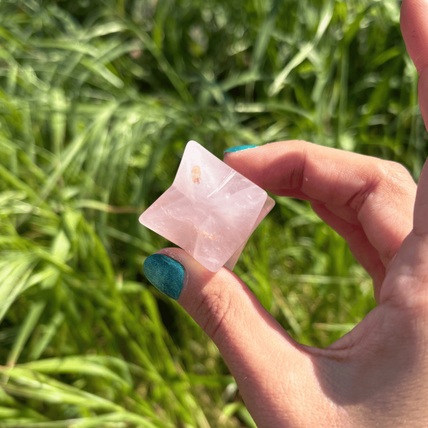 Merkaba en quartz rose