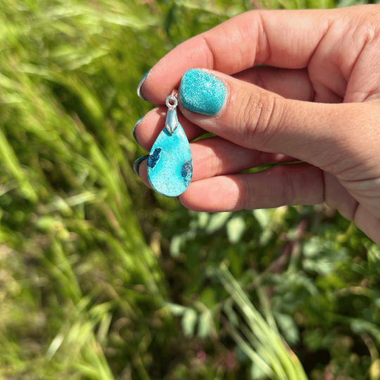 Pendentif chrysocolle et shattuckite