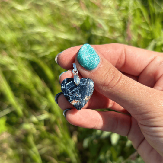 Pendentif coeur en pietersite