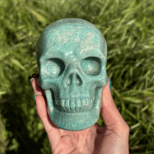 Crâne en amazonite