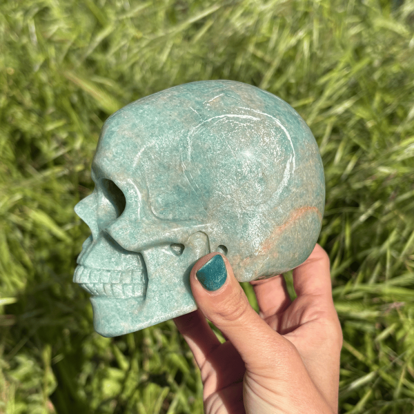 Crâne en amazonite
