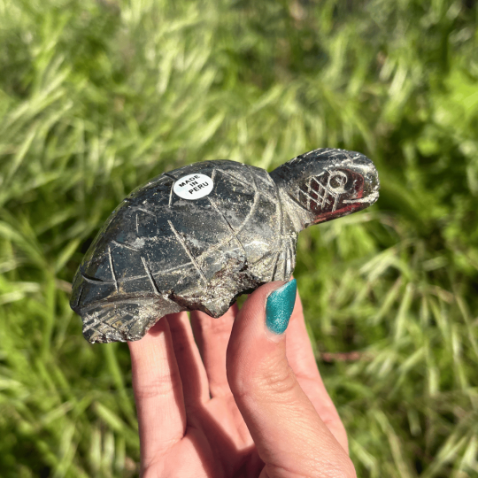 Tortue en pyrite