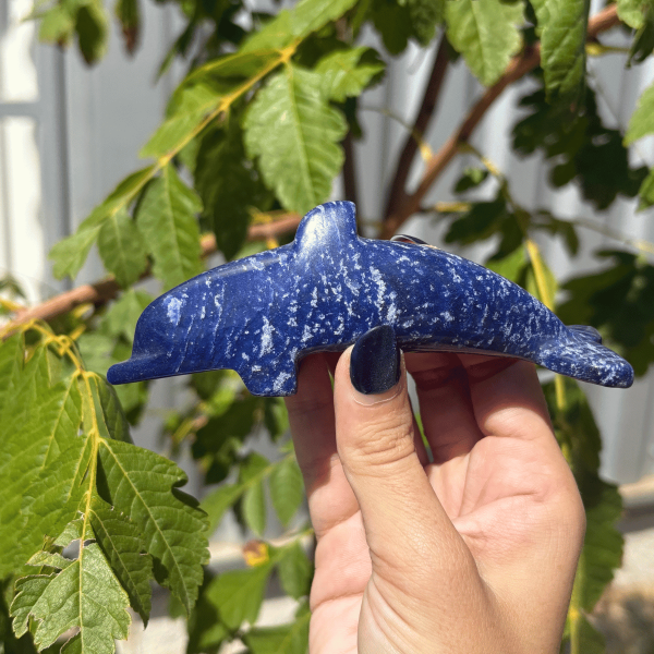 Dauphin en aventurine bleue