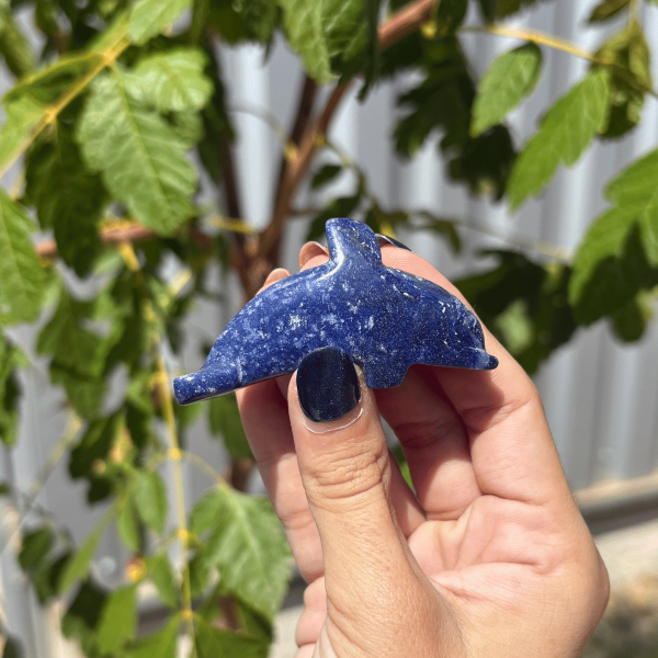 Dauphin en aventurine bleue