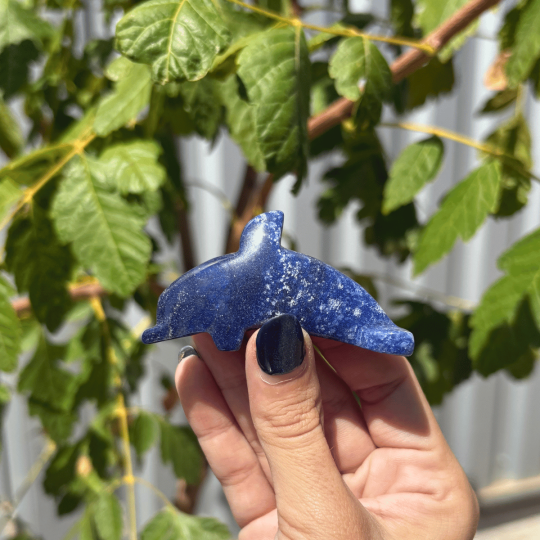 Dauphin en aventurine bleue