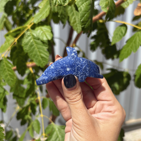 Dauphin en aventurine bleue