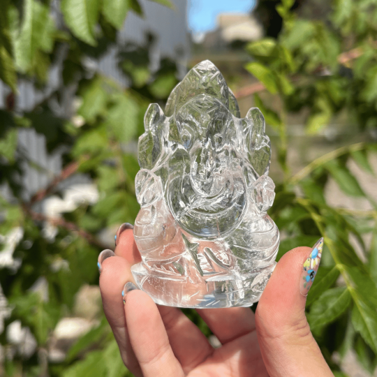 Ganesh en cristal de roche