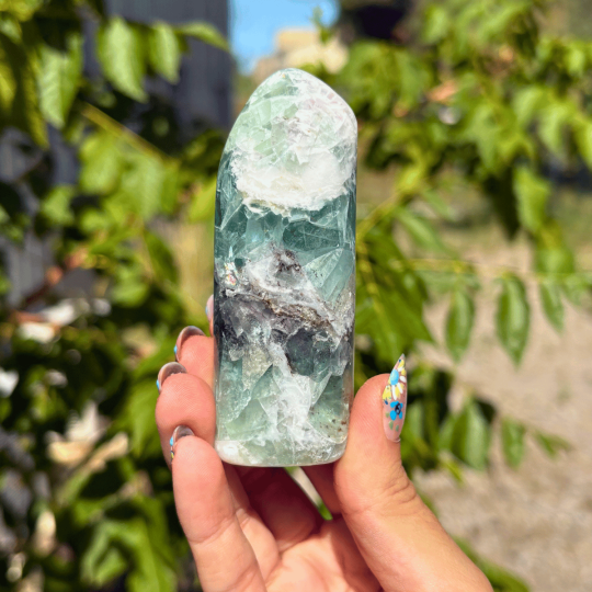 Pointe en fluorite