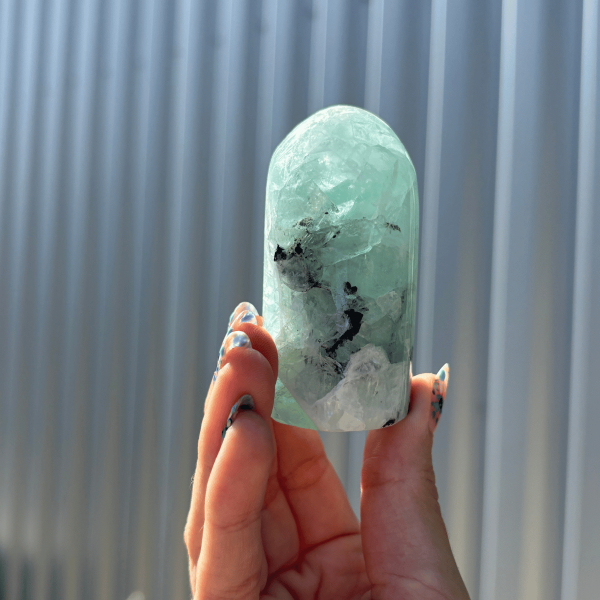 Pointe en fluorite