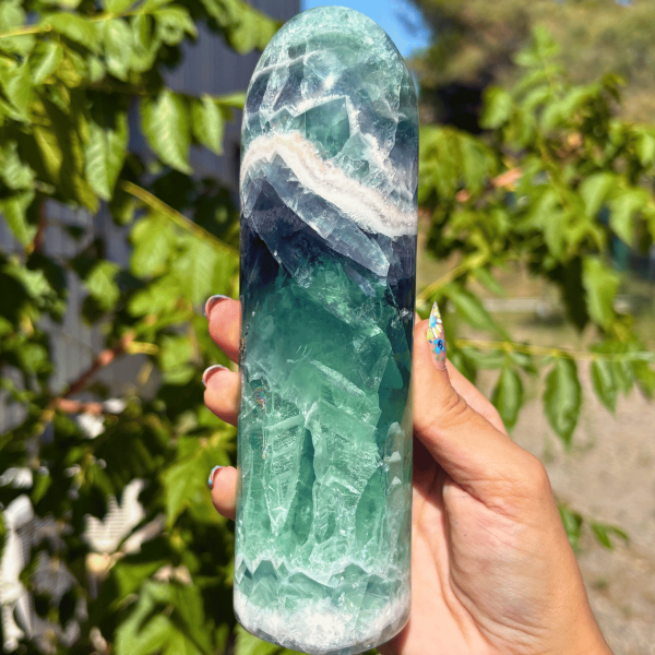 Pointe en fluorite