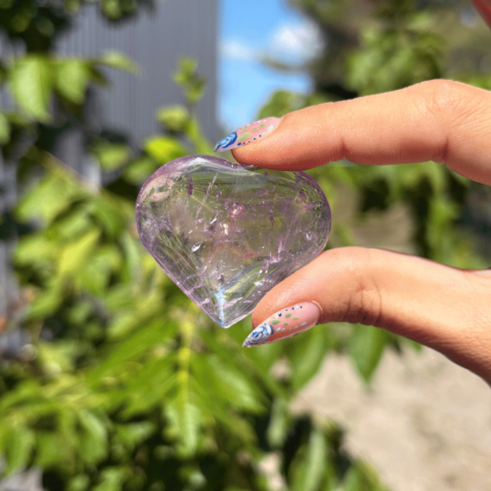 Coeur en améthyste