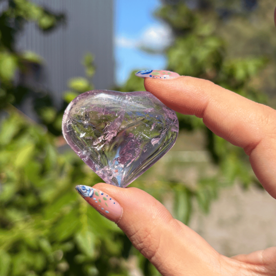 Coeur en améthyste