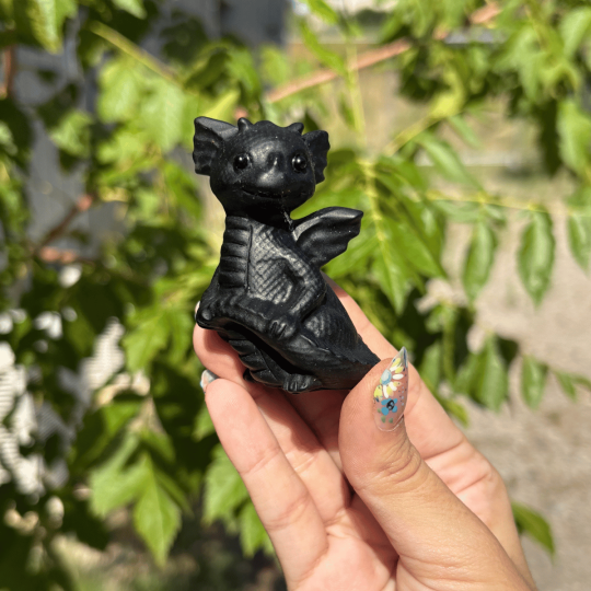 Dragon en obsidienne