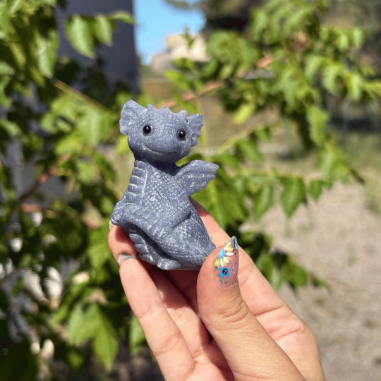 Dragon en aventurine bleue