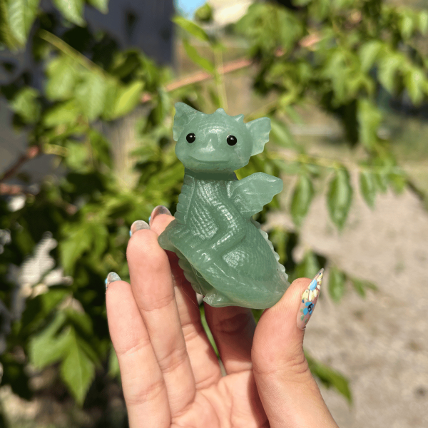Dragon en aventurine verte
