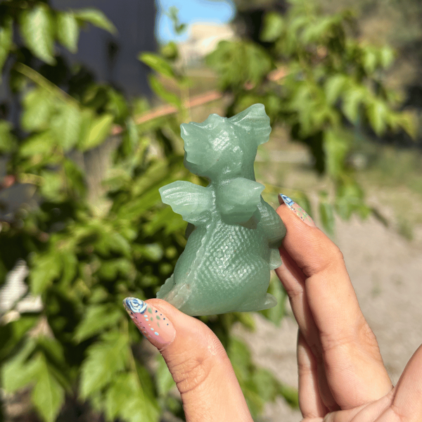 Dragon en aventurine verte