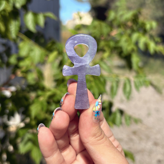 Croix de Ânkh en fluorite