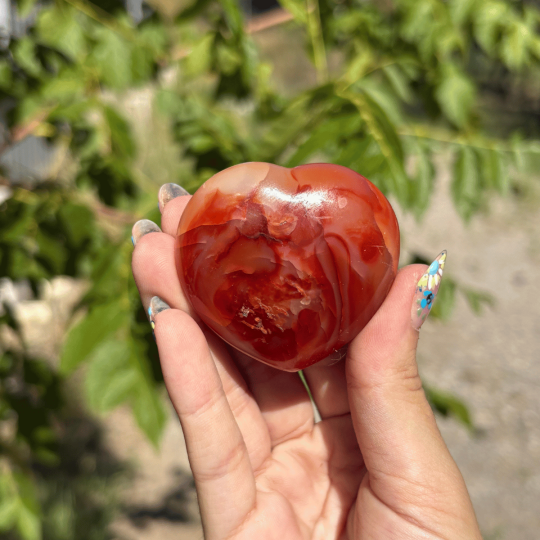 Coeur en cornaline