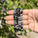 Bracelet obsidienne neige 6mm facetté