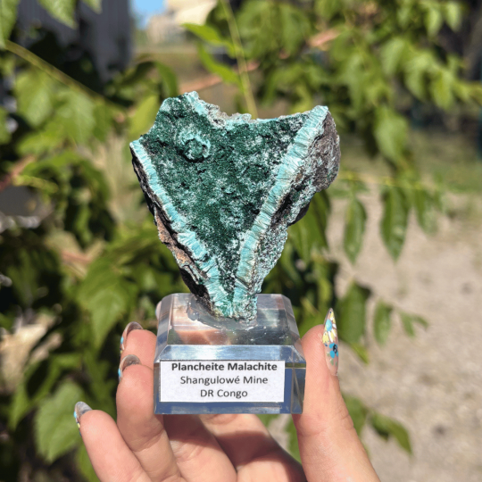 Planchéite Malachite de RD Congo